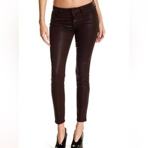 Joe'S Jeans - The Icon Coated Ankle Denim Skinny Jeans. Brown/Orchid. NWOT